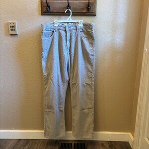 Mens 559 Levi's Corduroy pants- Relaxed Straight- Light Grey, size 36 x 32